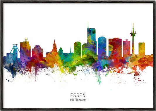 Essen Skyline multicoloré