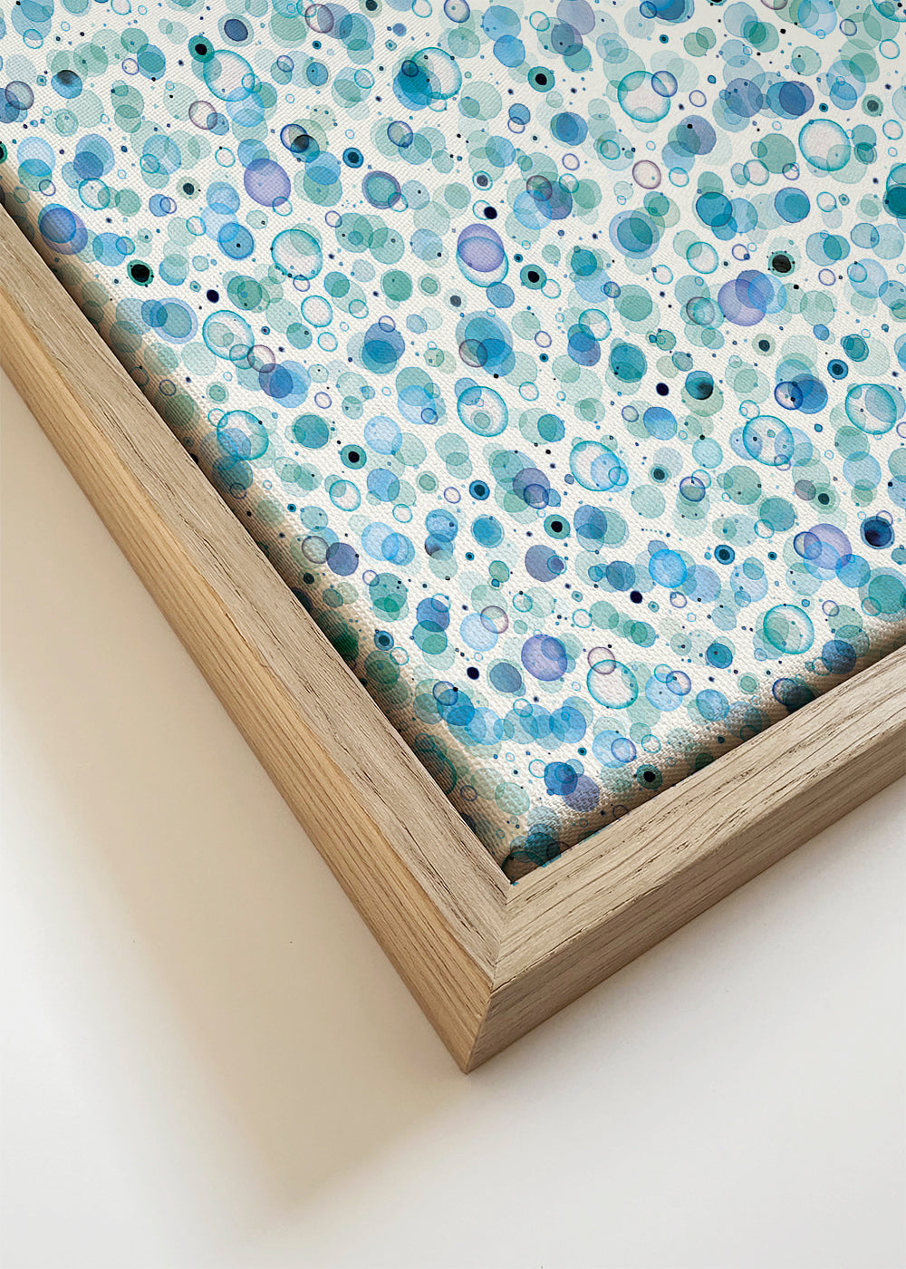 Cosmic Bubbles Blue Carré