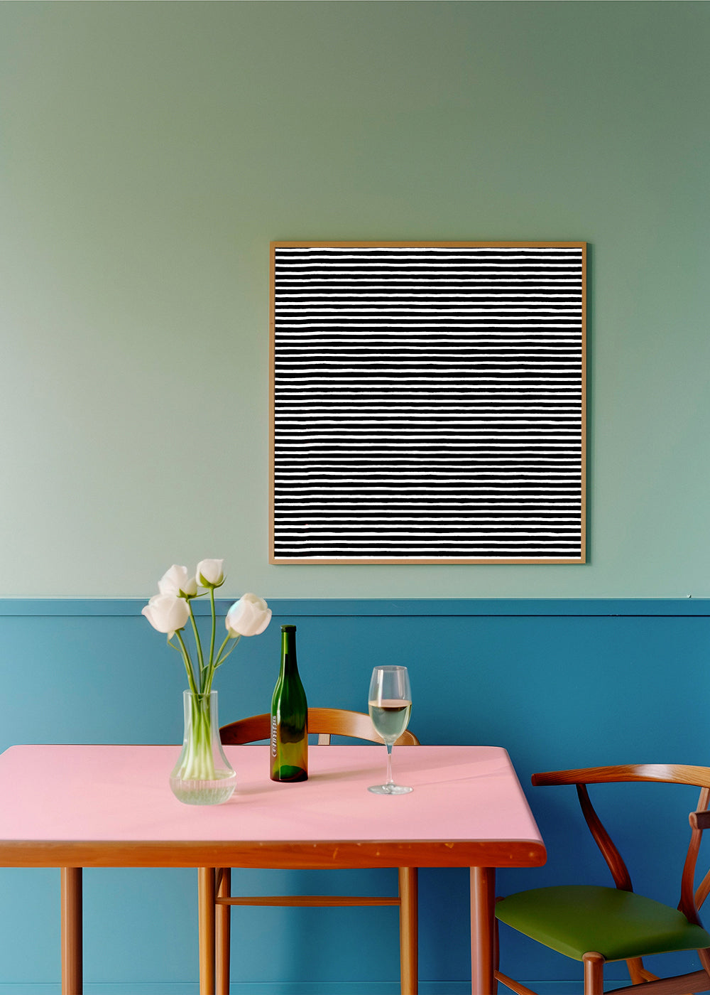 Marker Stripes Black Carré