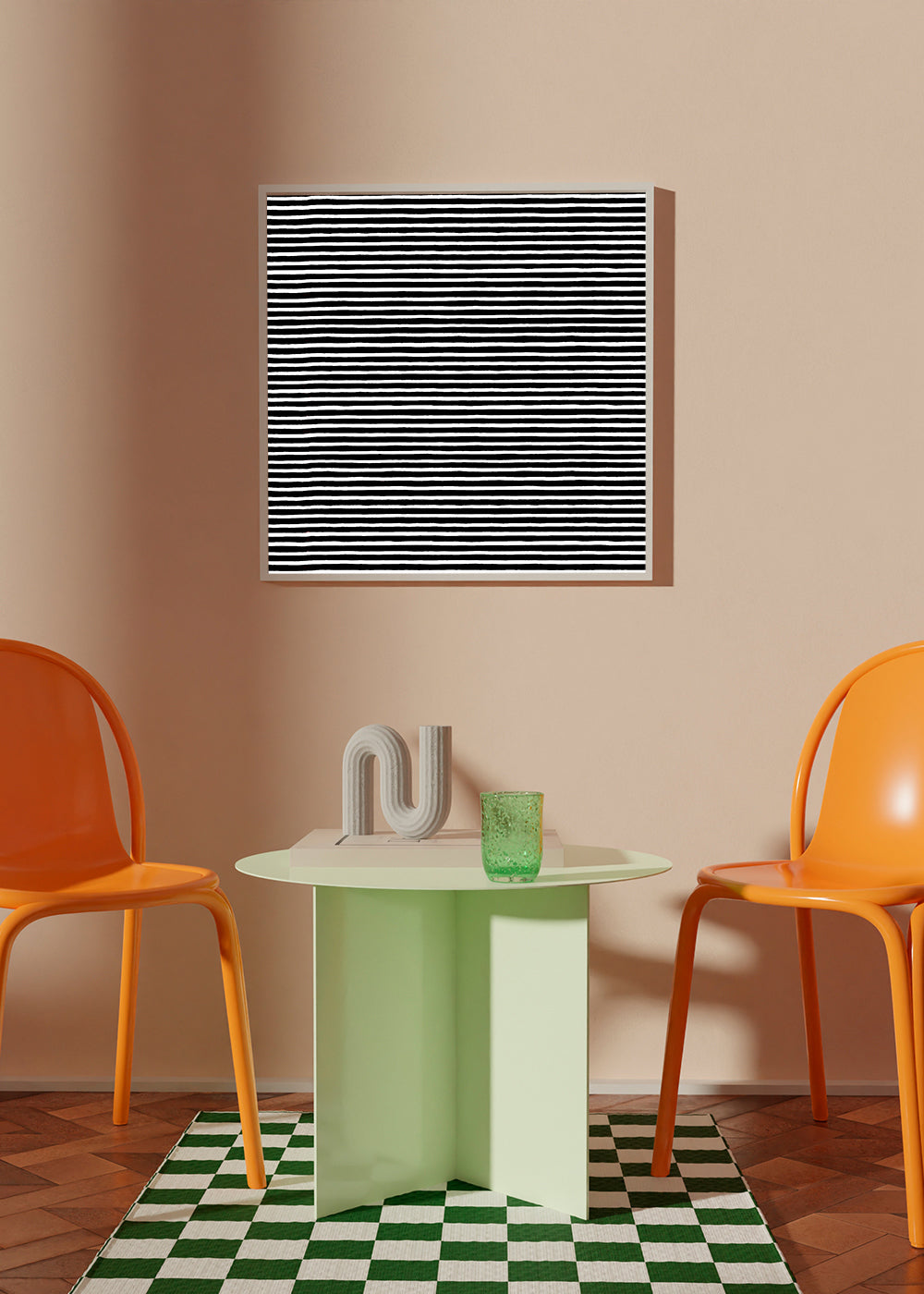 Marker Stripes Black Carré