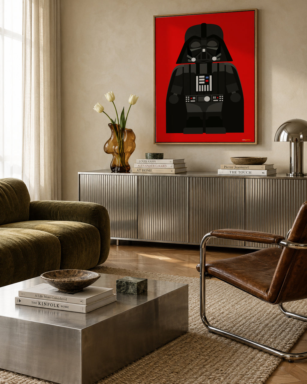 Toy Darth Vader - Framed canvas in an interior