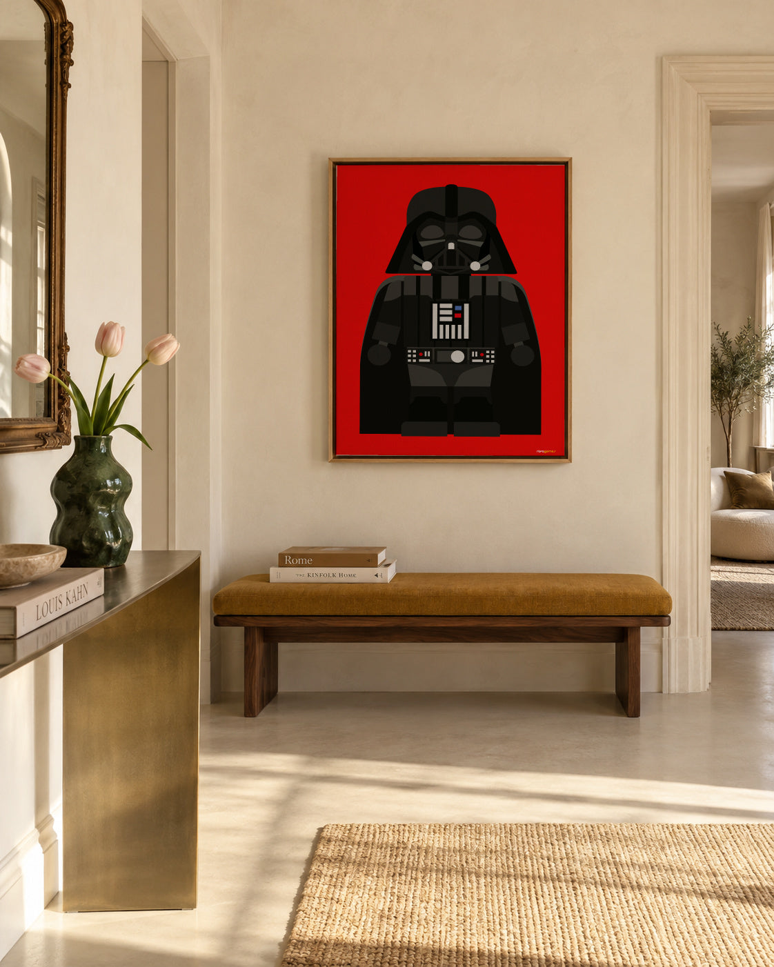 Toy Darth Vader - Framed canvas in an interior