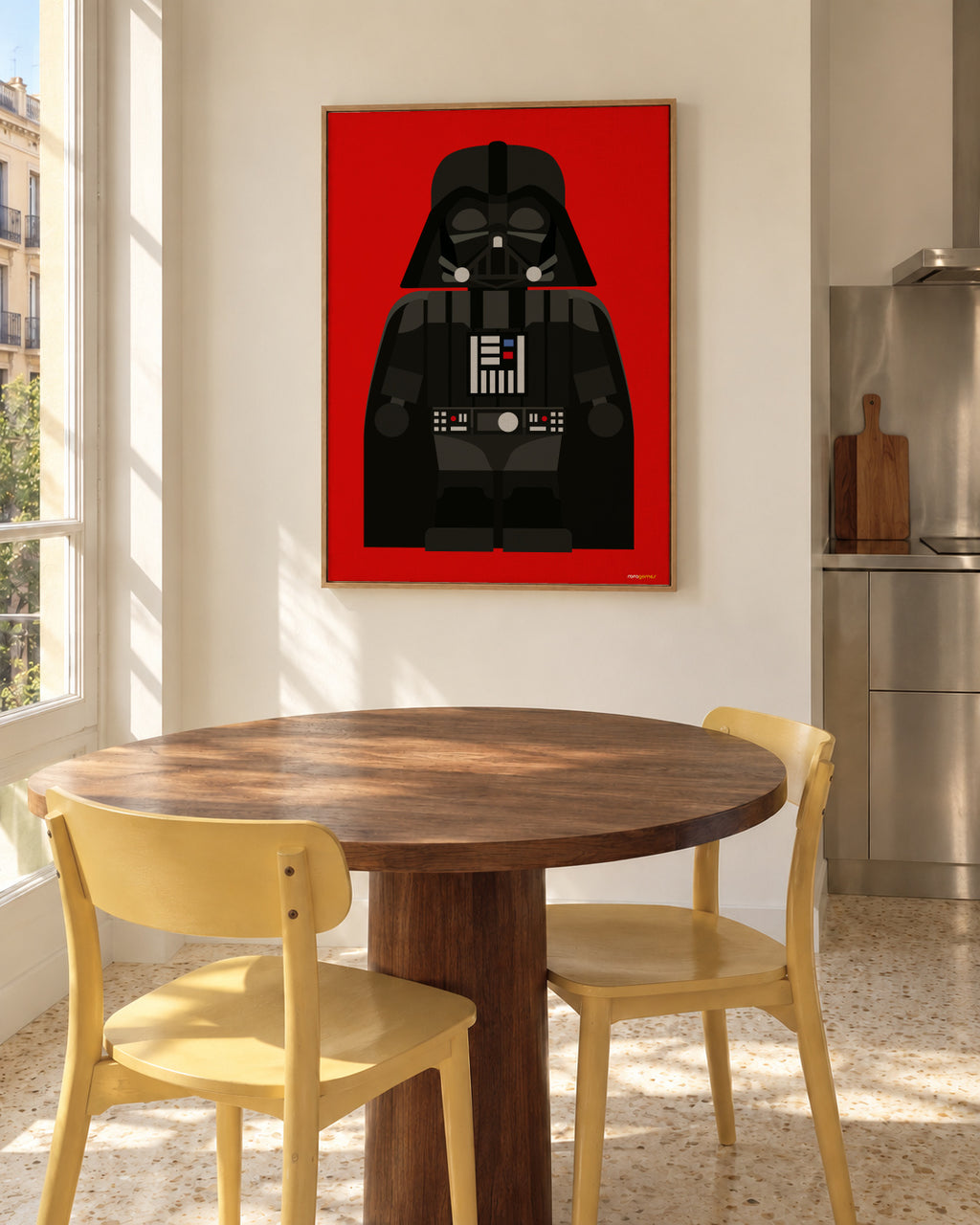 Toy Darth Vader - Framed canvas in an interior