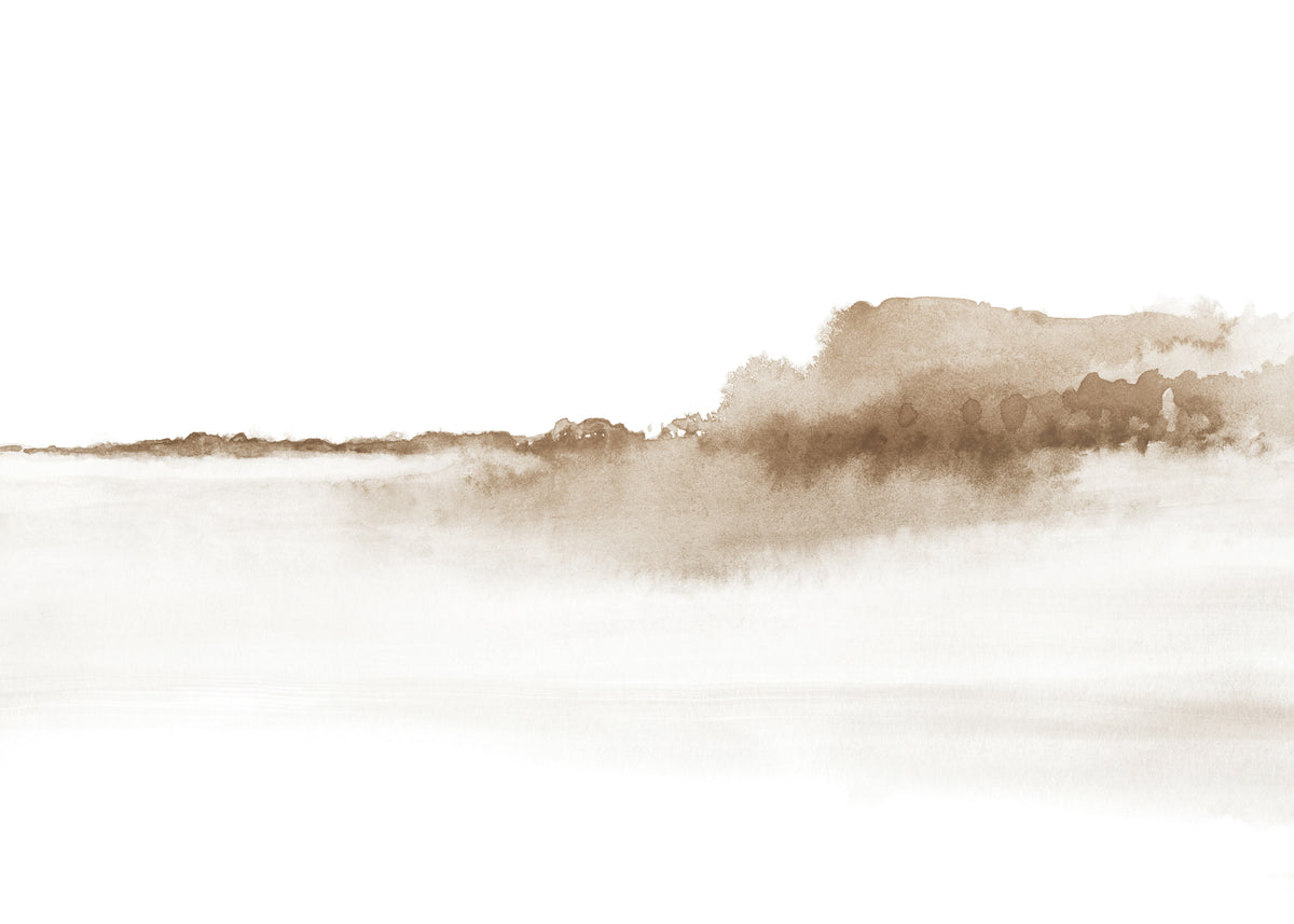 Watercolor landscape N 38 - Sepia - Unframed art print