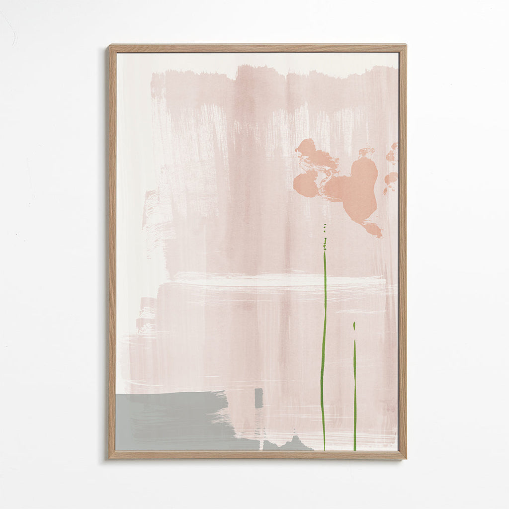 Soft pink abstract painting