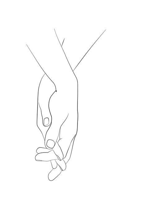 Hands - Walk with me - Unframed art print