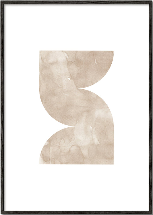 Watercolor shapes Nº2 - beige tones