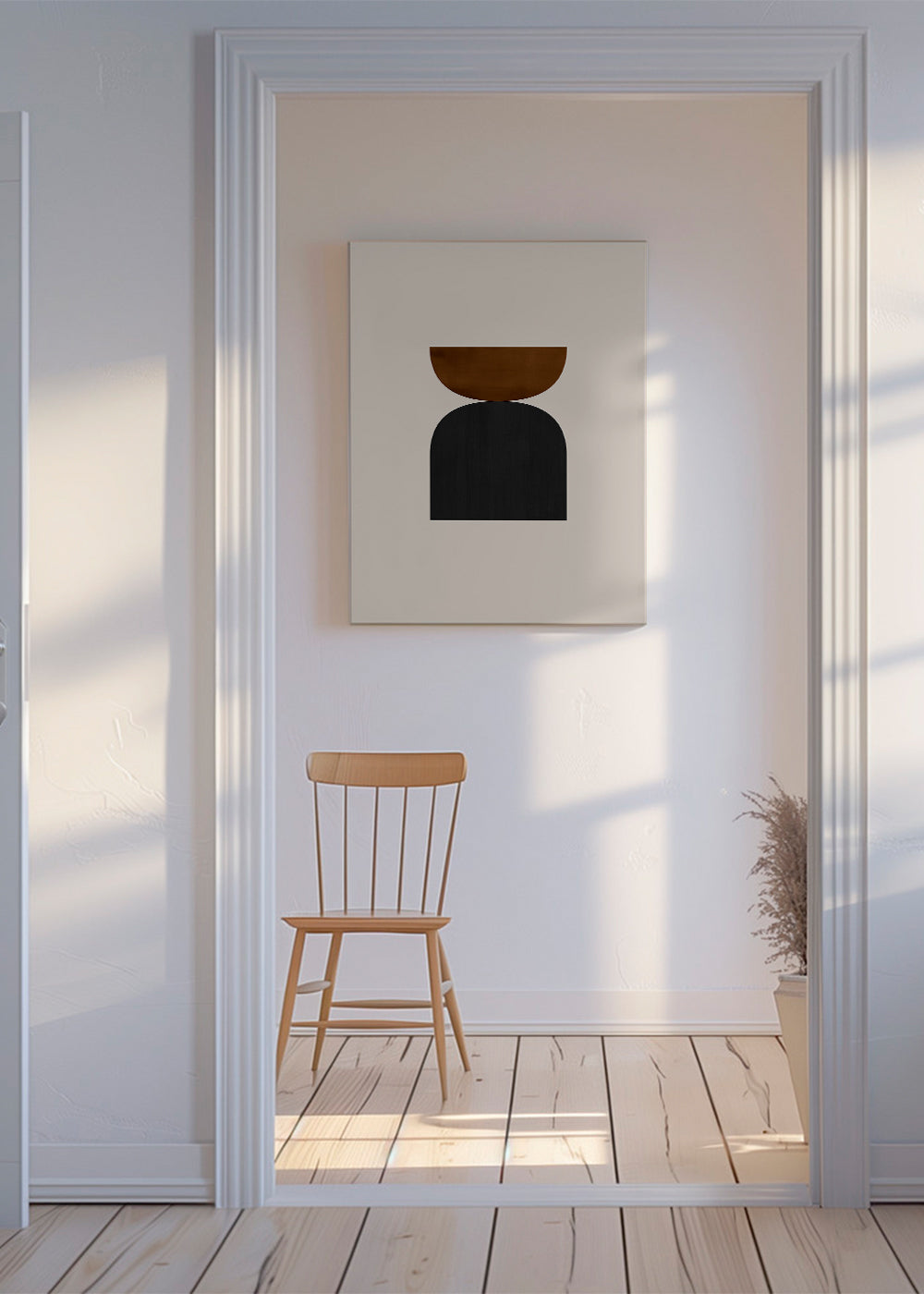 Geometric shapes Nº1 - rust & black