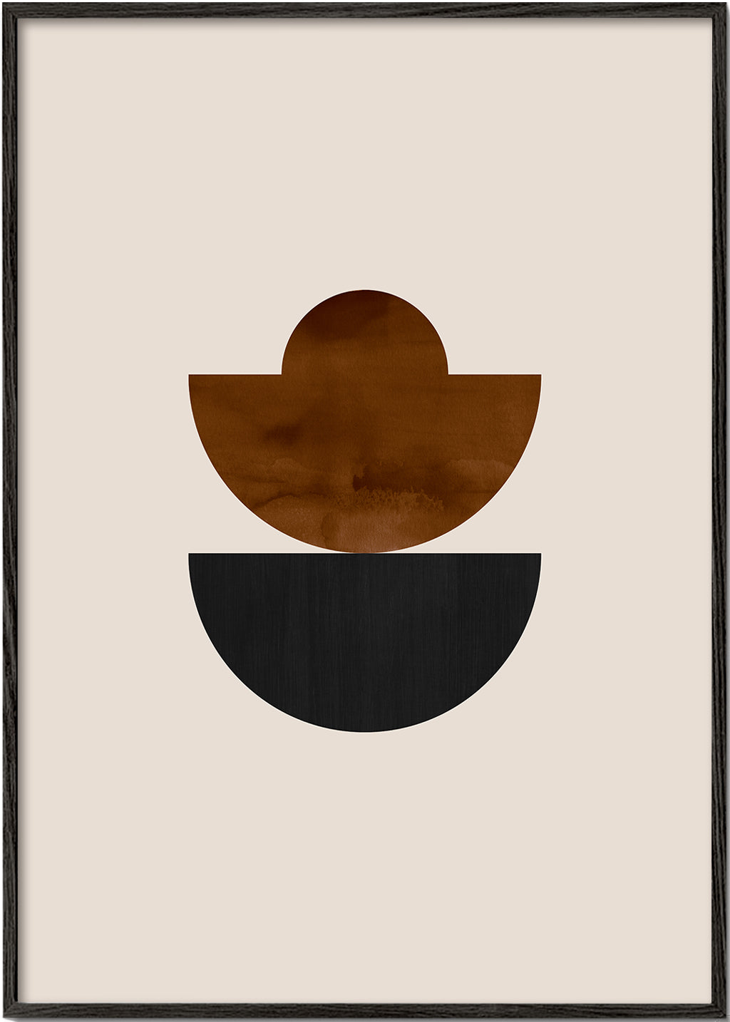 Geometric shapes Nº3 - rust & black