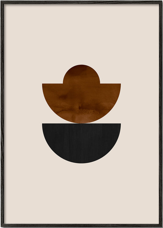 Geometric shapes Nº3 - rust & black