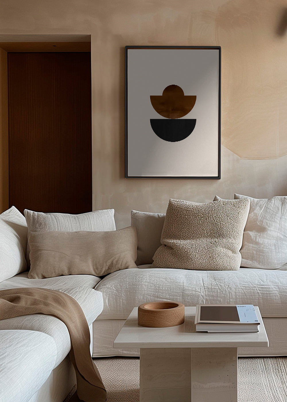 Geometric shapes Nº3 - rust & black