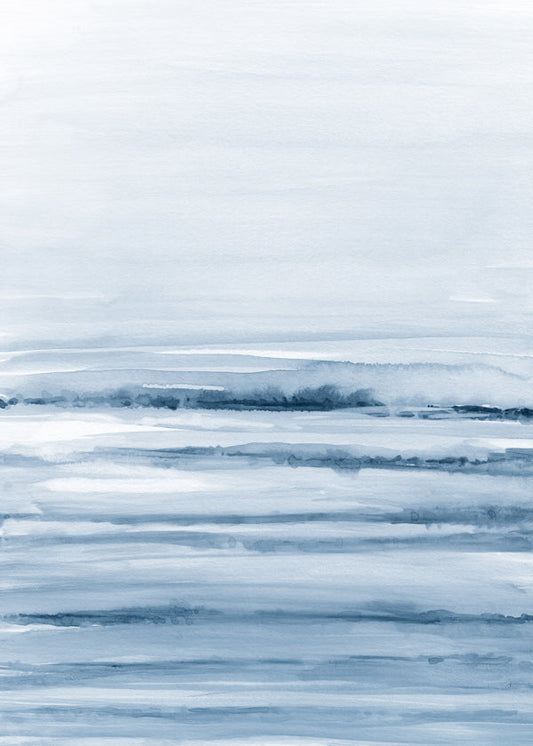 Watercolor landscape N 45 Indigo Blue