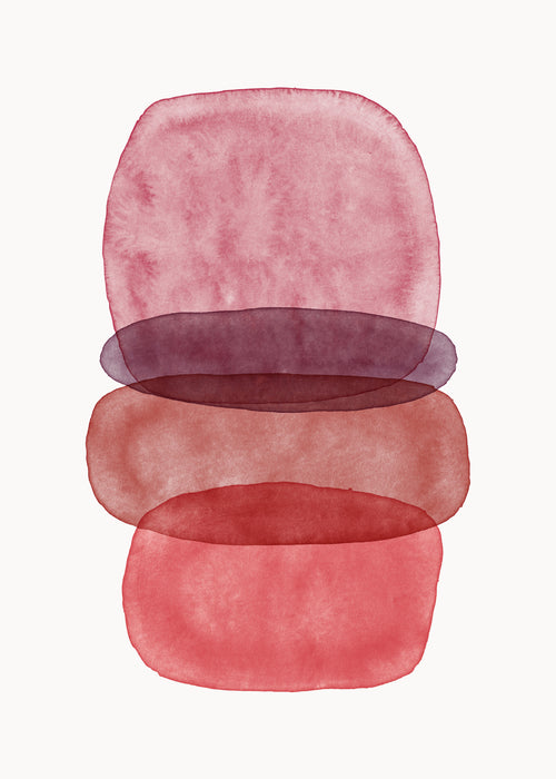 Maroon abstractions - Unframed art print