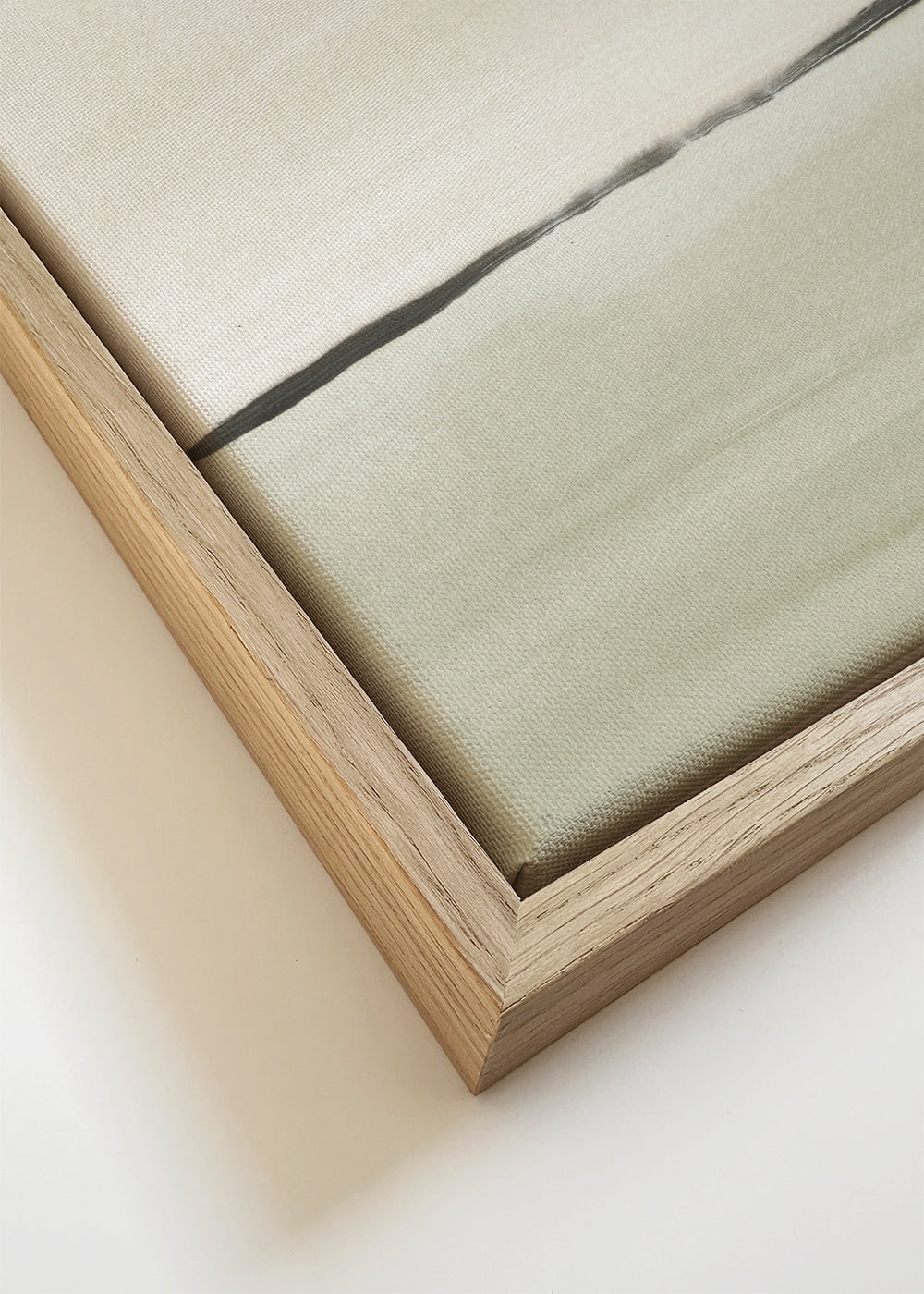 Minimalist horizon in soft olive green and sepia