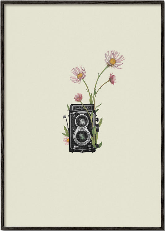 Floral rolleiflex camera