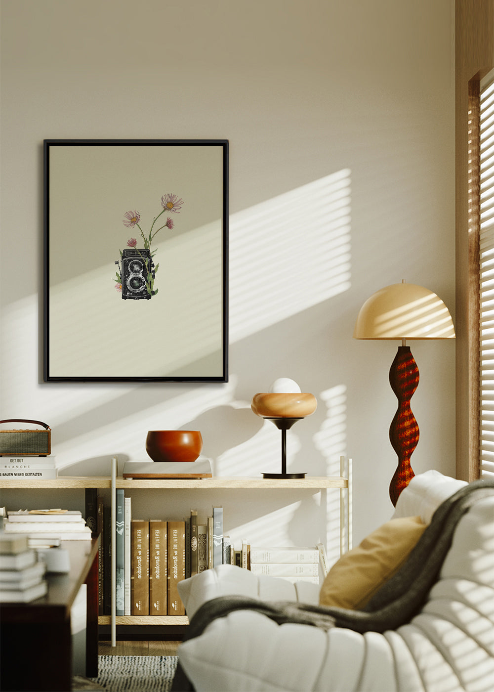 Floral rolleiflex camera