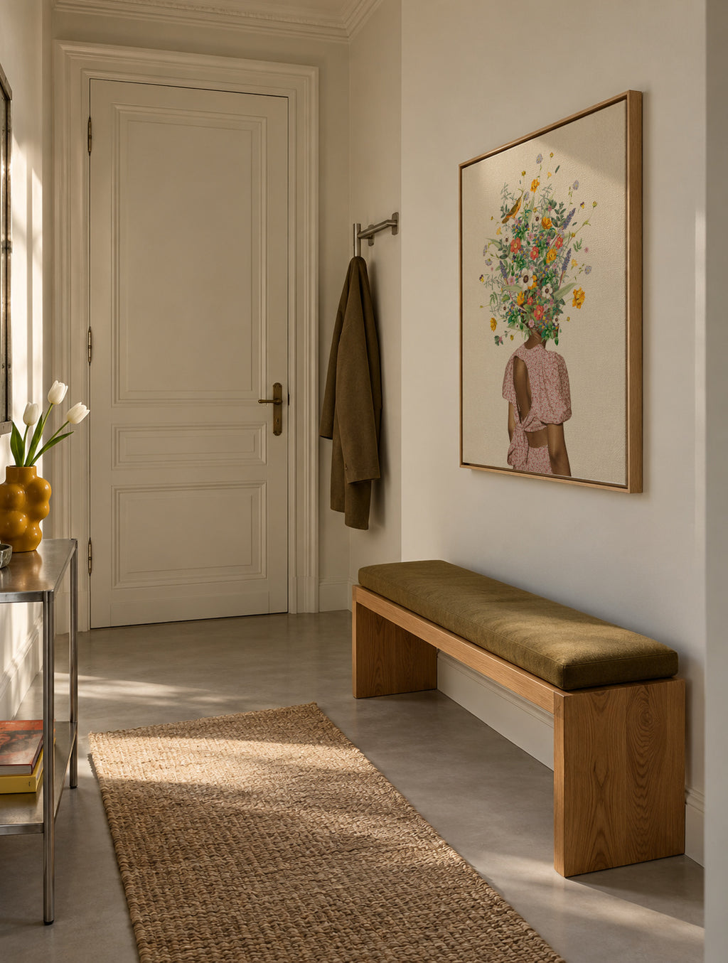 Wildflower bouquet - Framed canvas in an interior