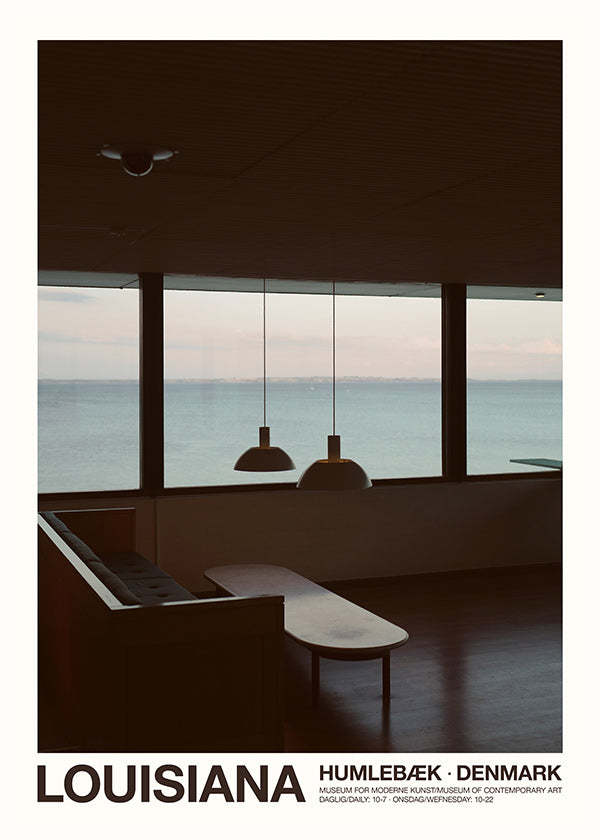 Tableau de ville avec vue sur la mer