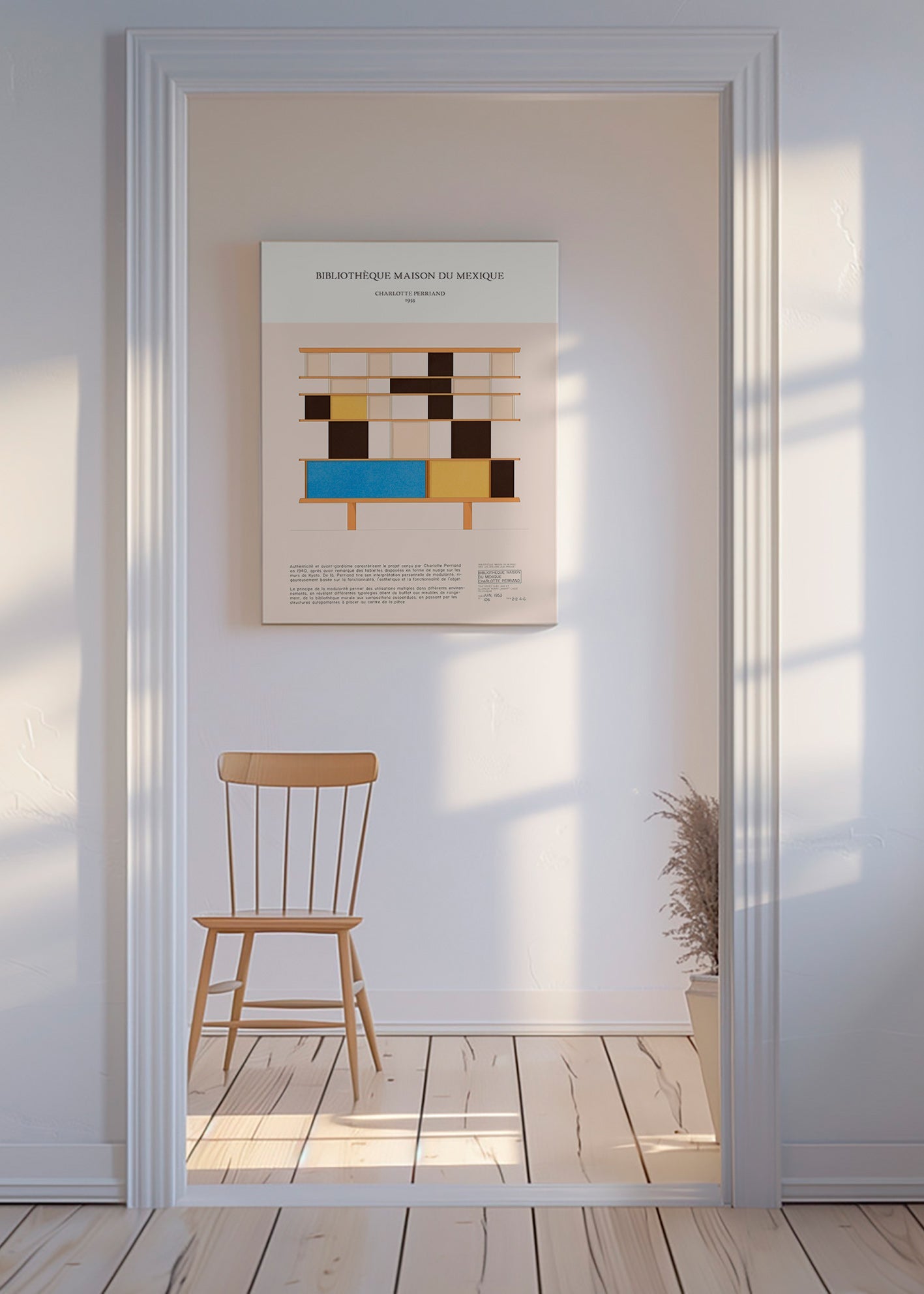 Illustration d'étagère modulaire 1955
