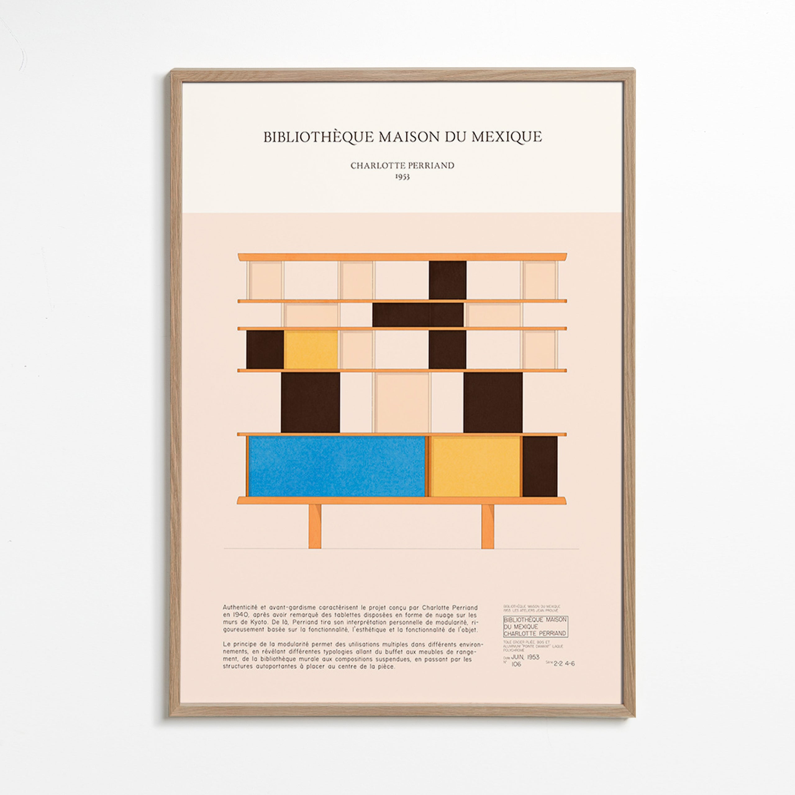 Illustration d'étagère modulaire 1955