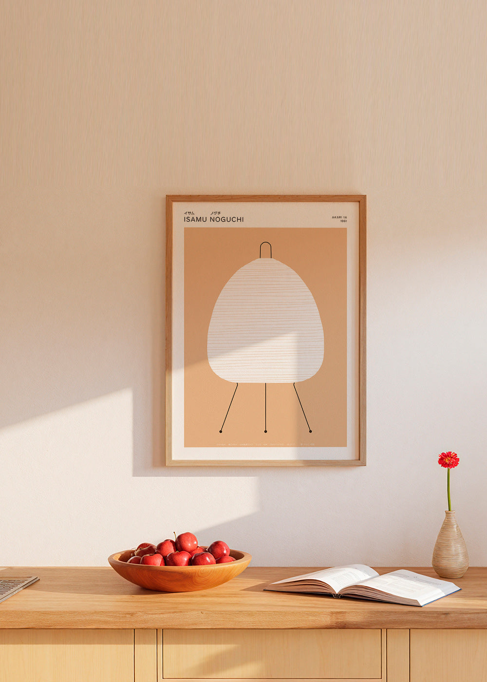 Poster minimaliste Noguchi lampe Akari