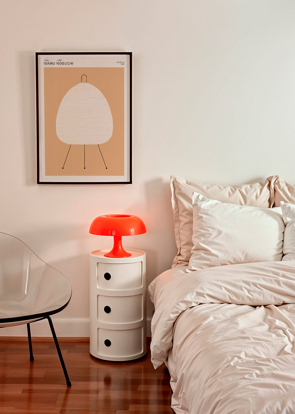 Poster minimaliste Noguchi lampe Akari