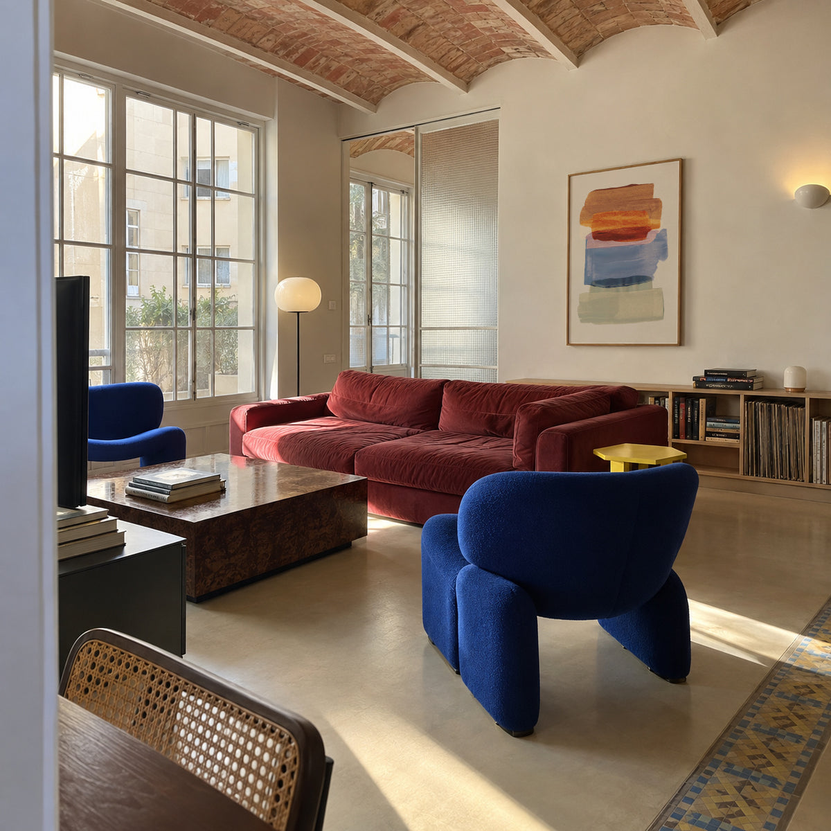 Abstract Brush Strokes 49 - Framed poster in an interior