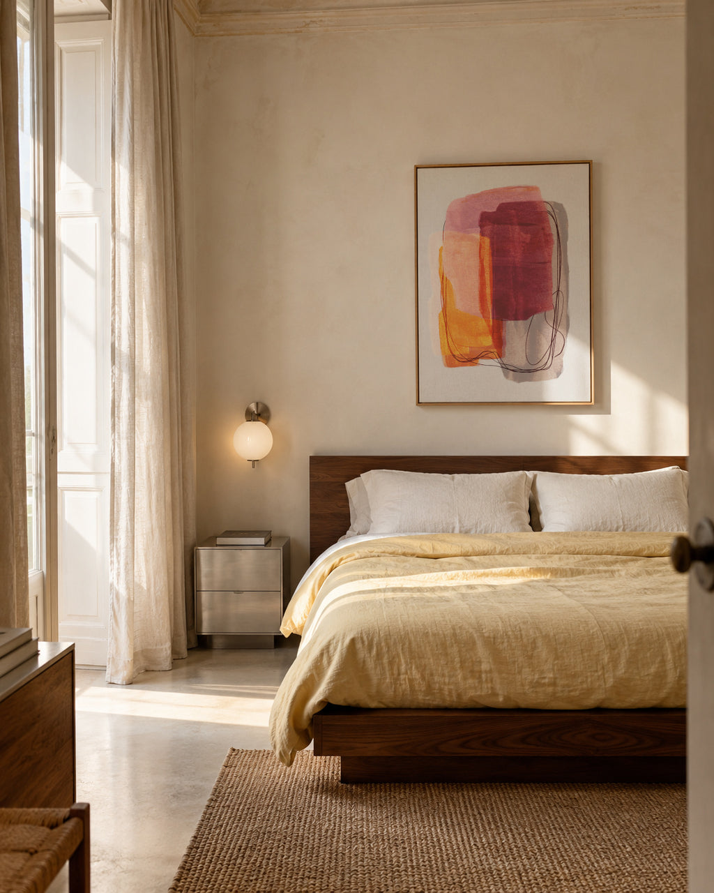 Abstract Brush Strokes 51 - Framed canvas in an interior