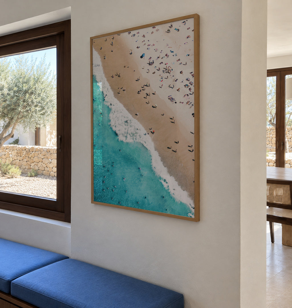 Beach Mood 2 - Framed poster in an interior