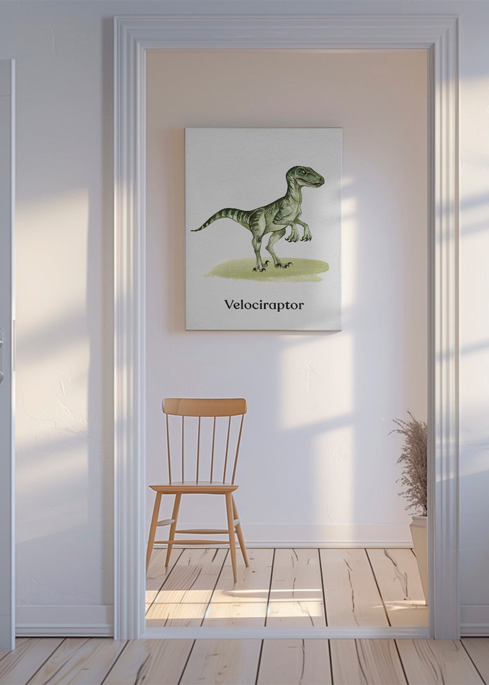 Œuvre Velociraptor pour enfants