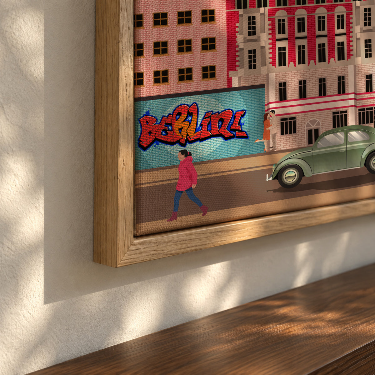 Travel to Berlin - Framed canvas detail