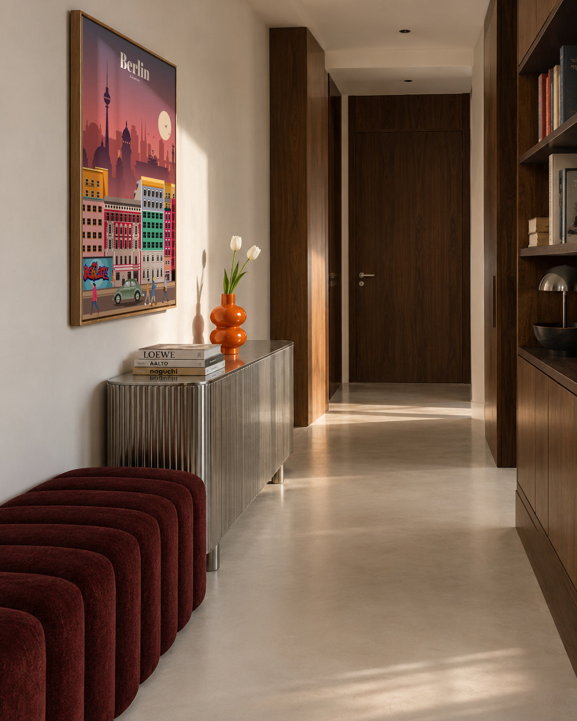 Travel to Berlin - Framed canvas in an interior