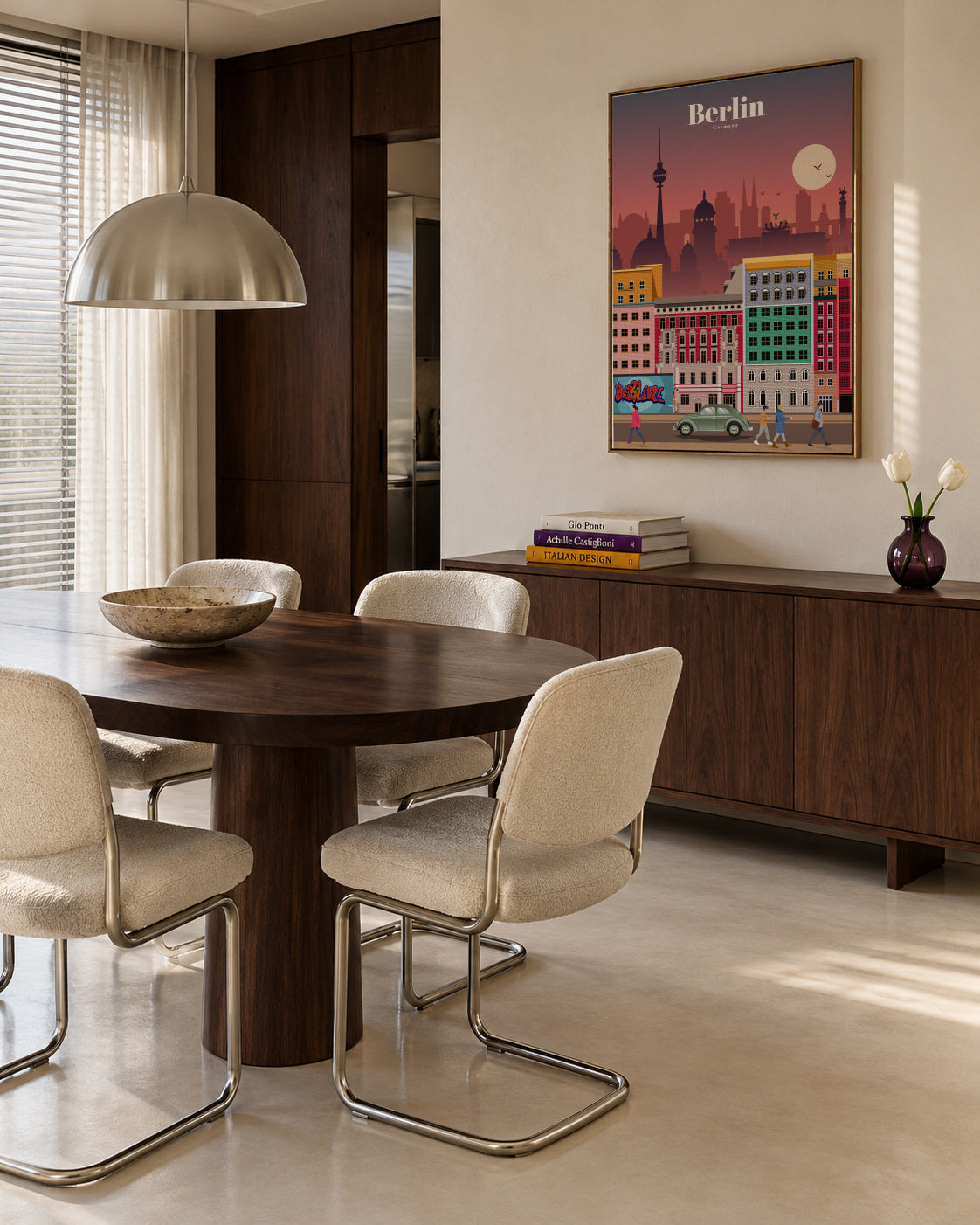 Travel to Berlin - Framed canvas in an interior