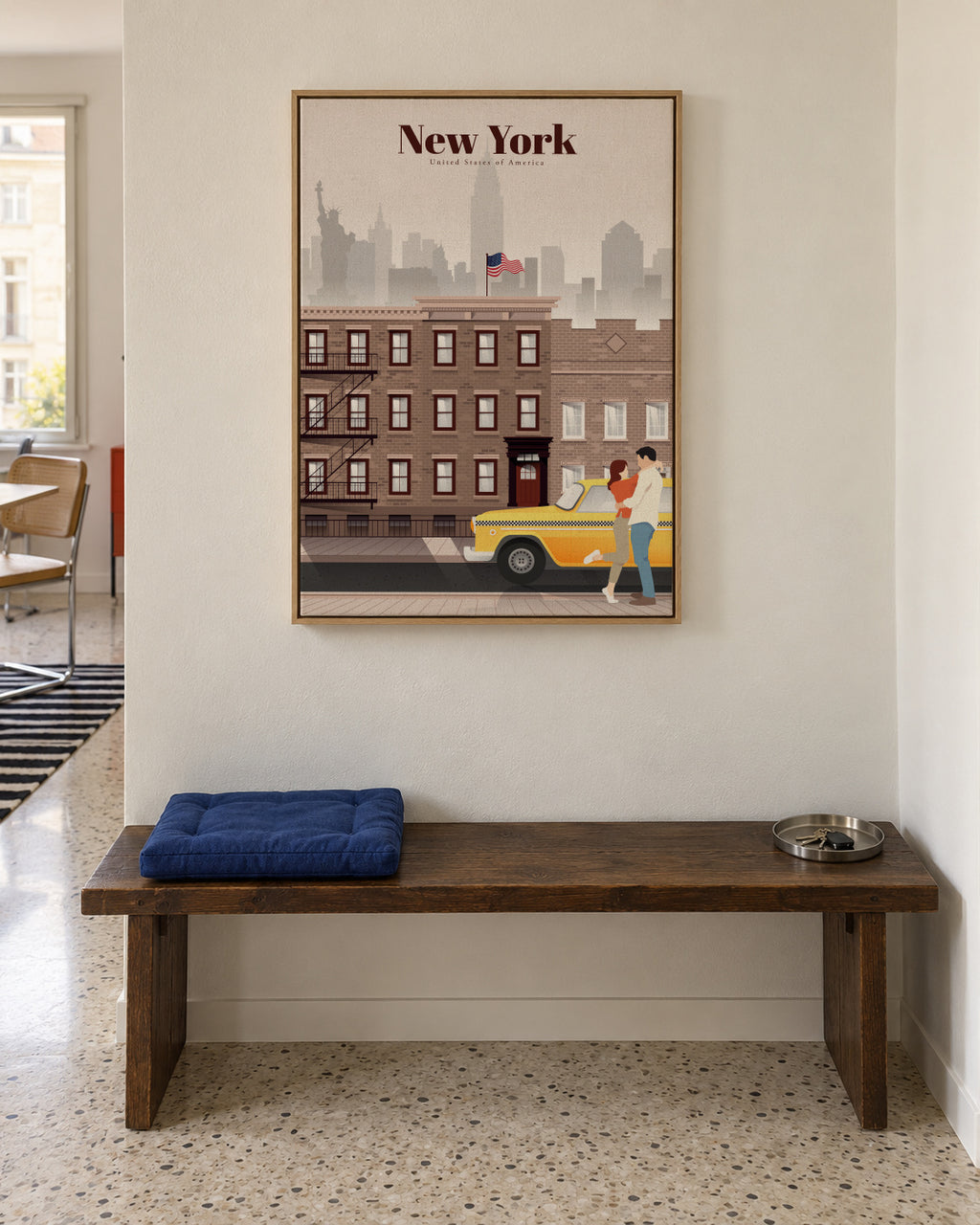 Travel to New York City - Framed canvas in an interior