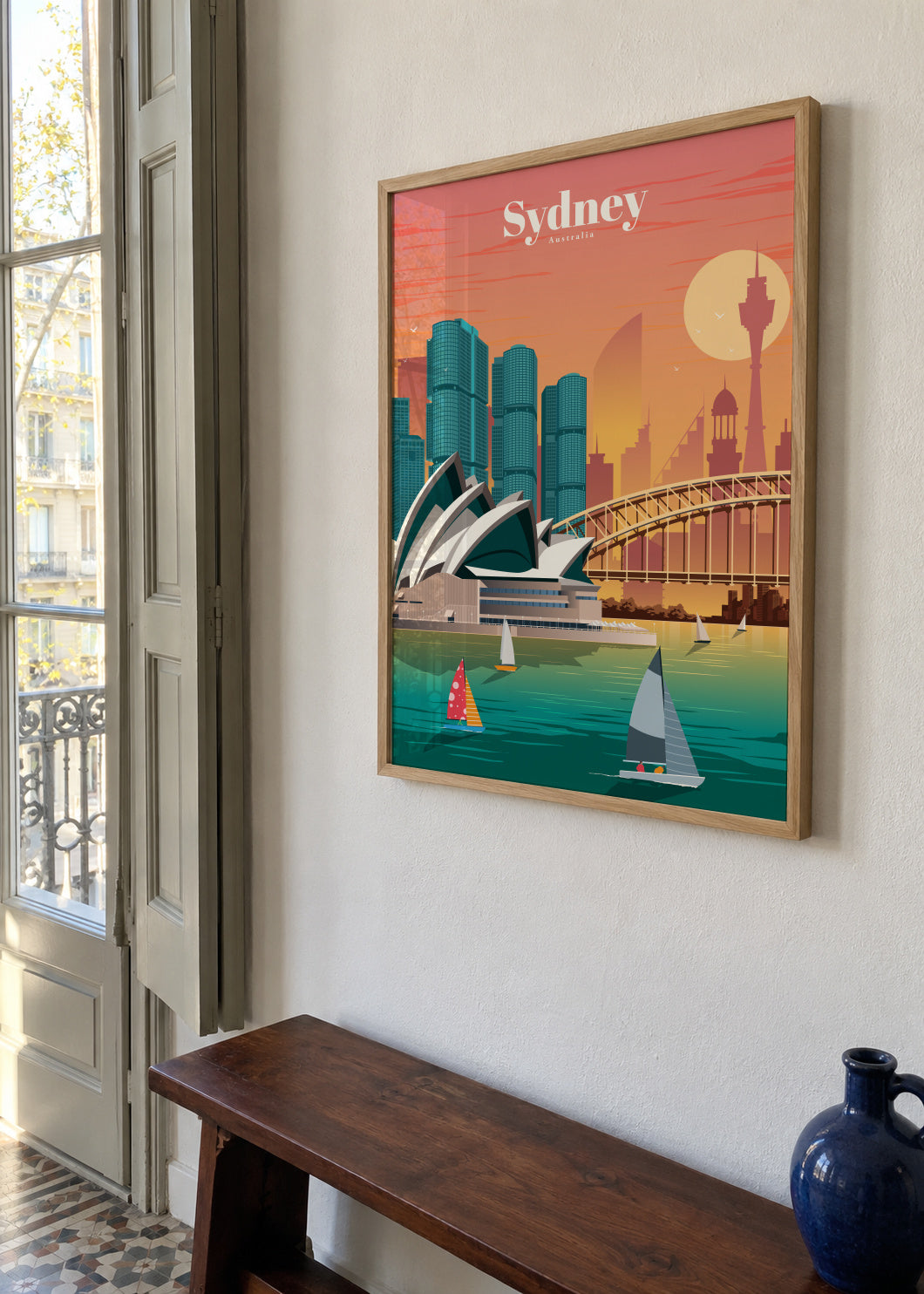 Travel to Sydney - Framed poster in an interior