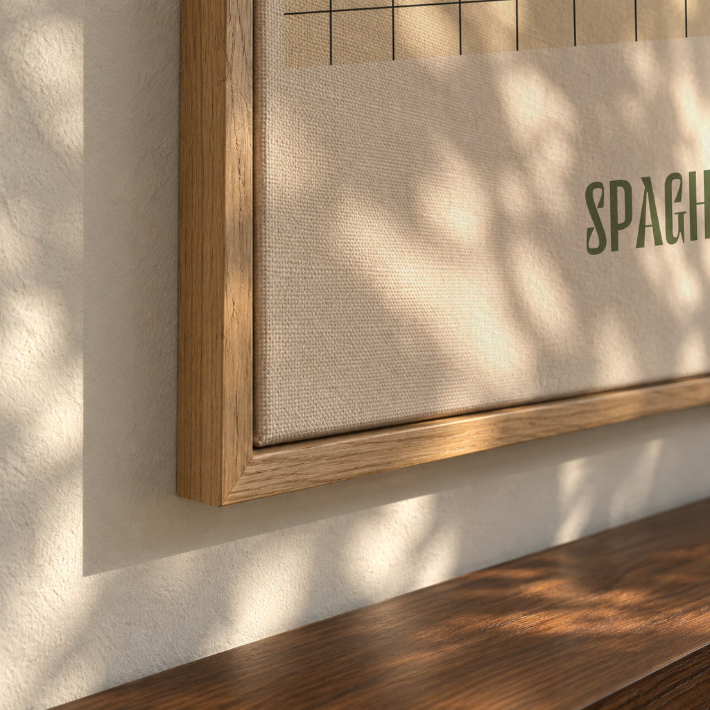 Spaghetti - Framed canvas detail