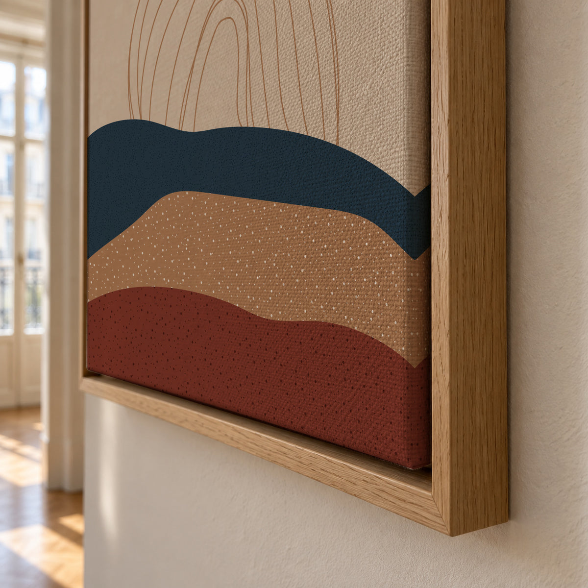 AbstractHill - Framed canvas detail