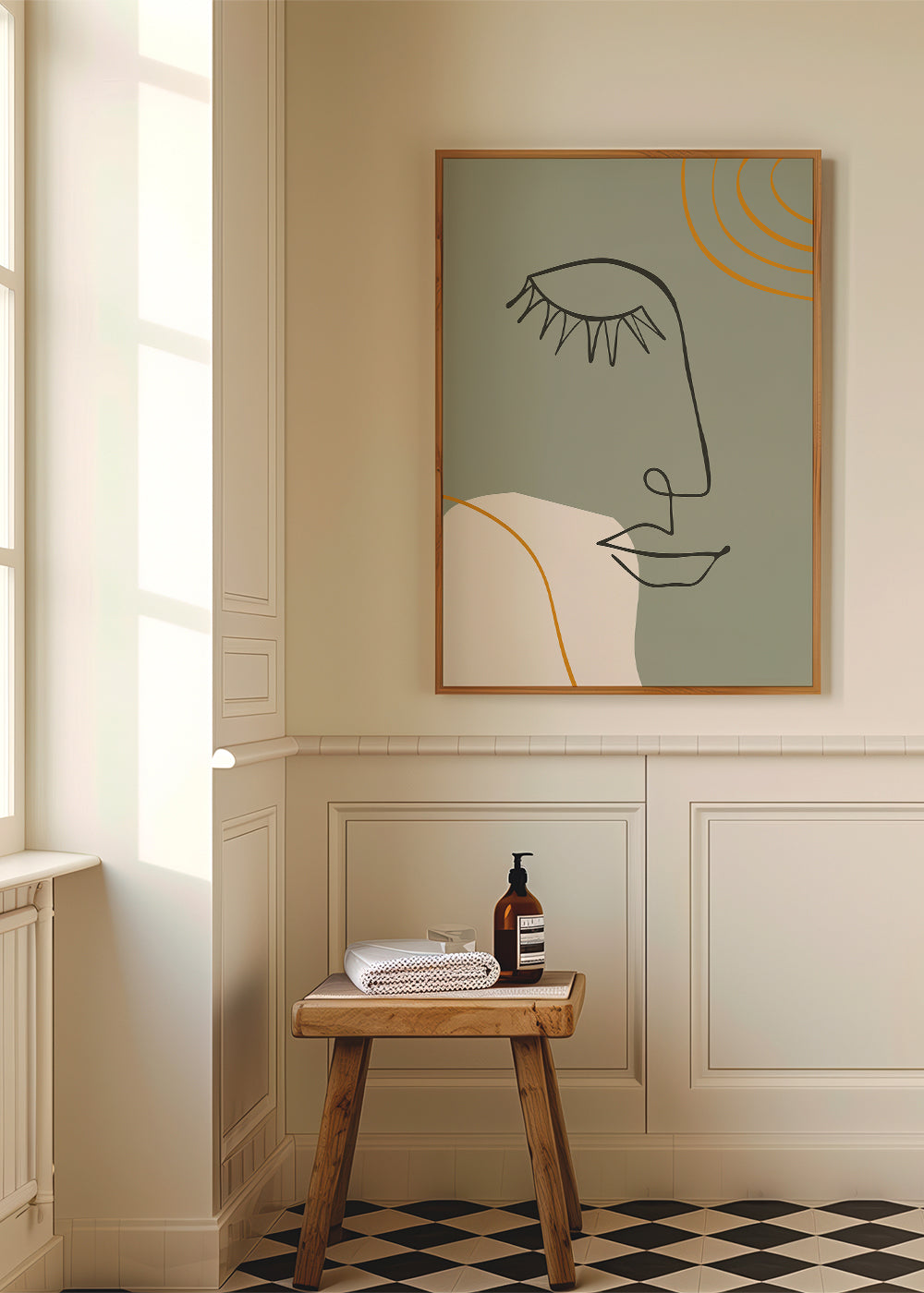 Closed Eyes-Line Art