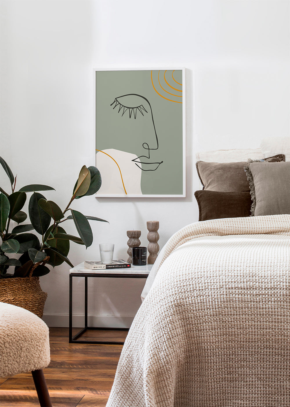 Closed Eyes-Line Art