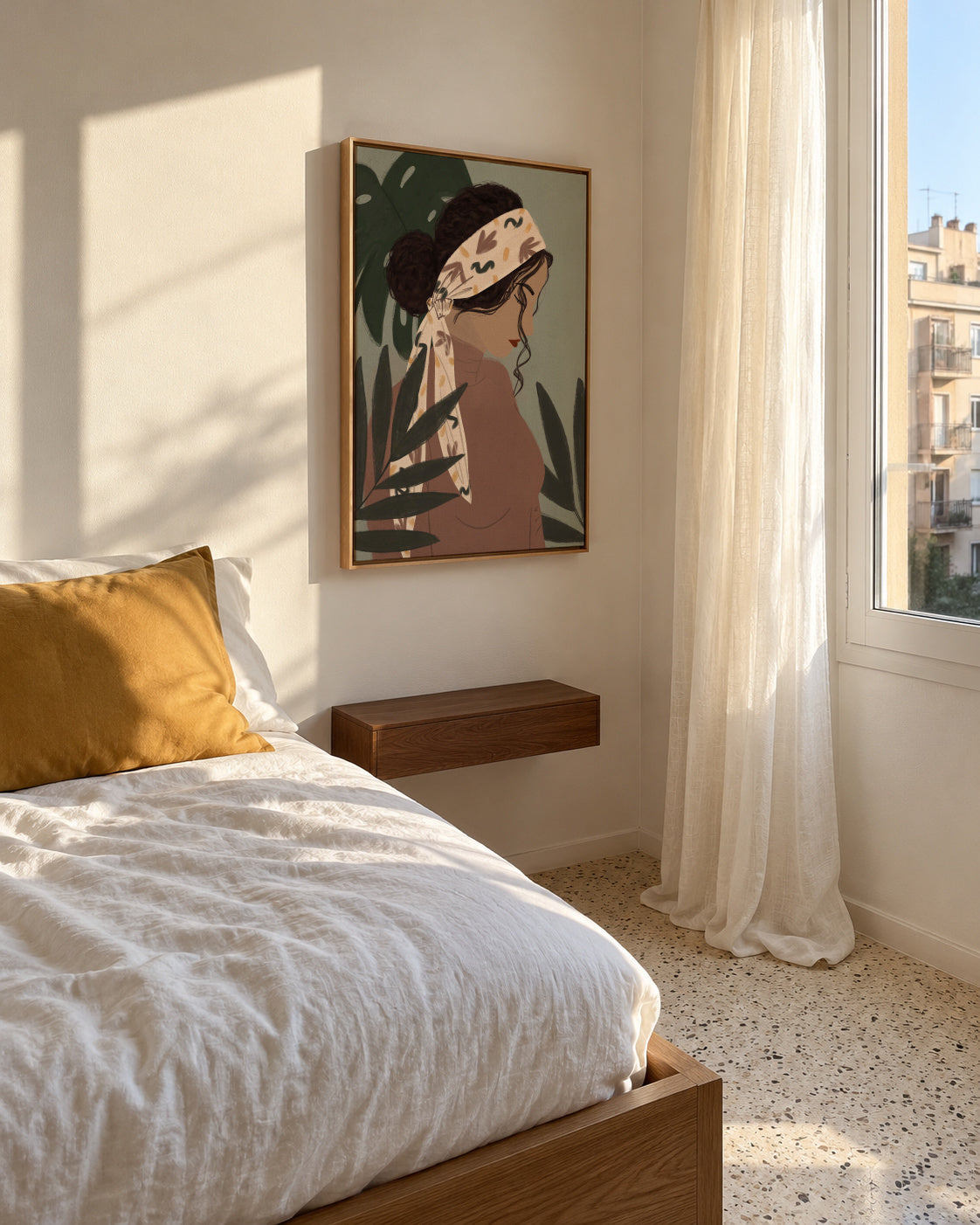 Plant Lady - Framed canvas in an interior
