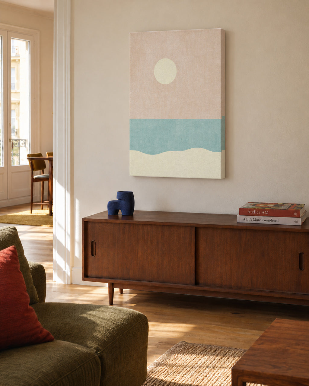LANDSHAPES / Beach (Day) - Unframed canvas in an interior