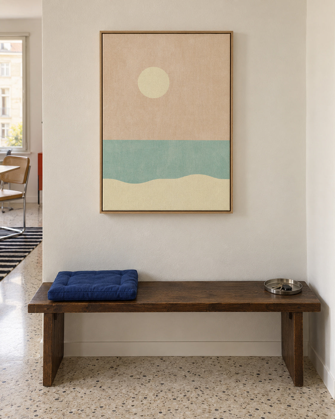 LANDSHAPES / Beach (Day) - Framed canvas in an interior