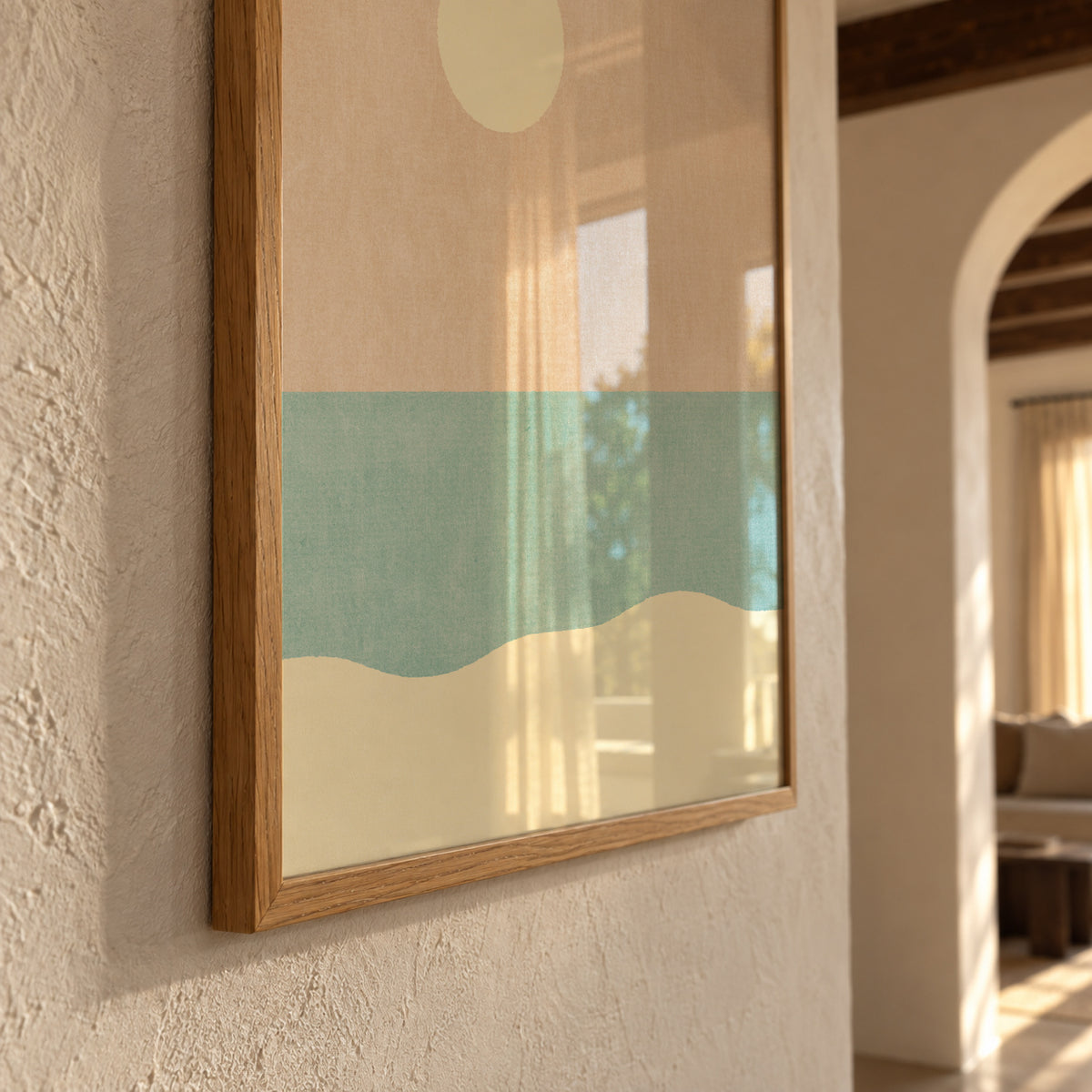 LANDSHAPES / Beach (Day) - Framed poster detail