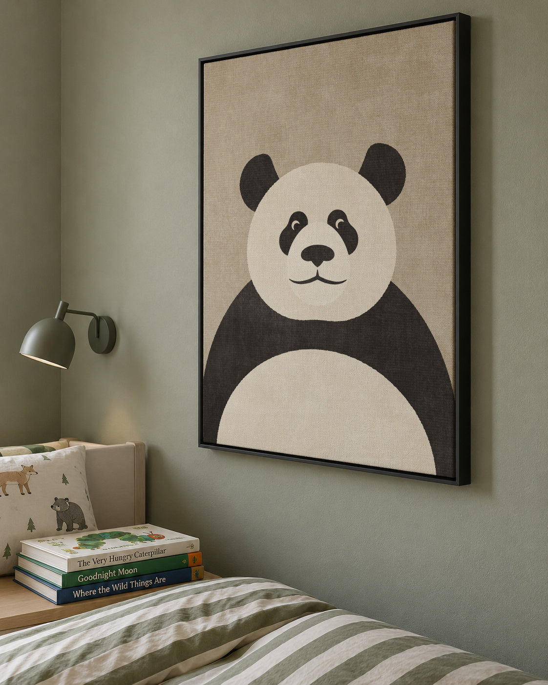 FAUNA / Panda - Framed canvas in an interior
