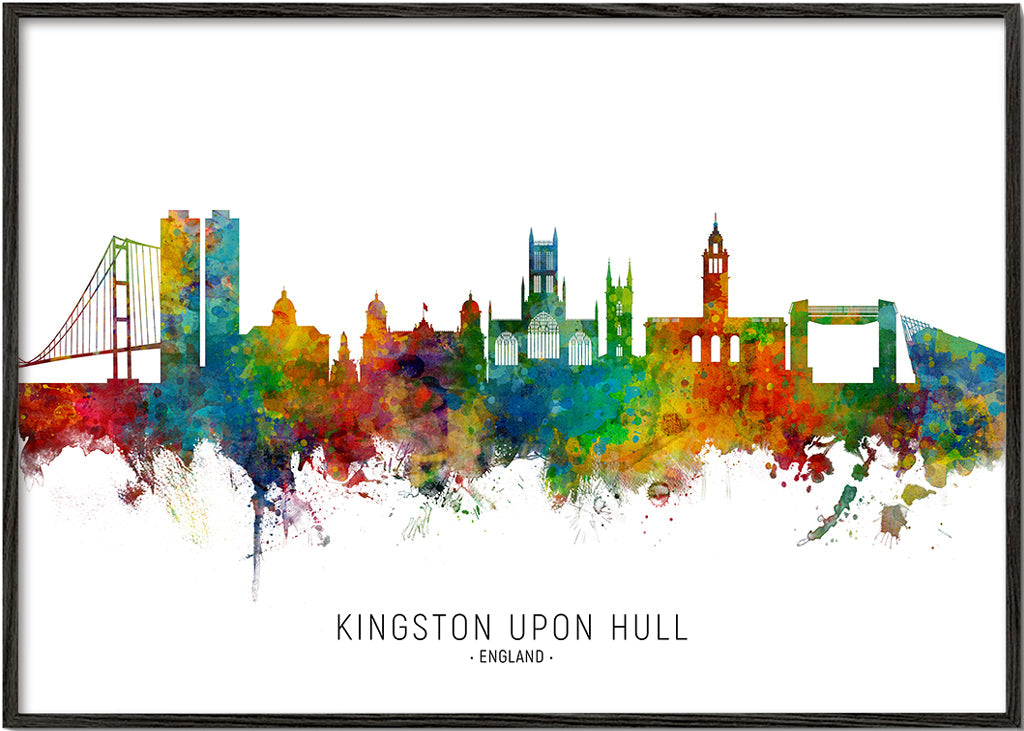 Kingston upon Hull Skyline multicoloré