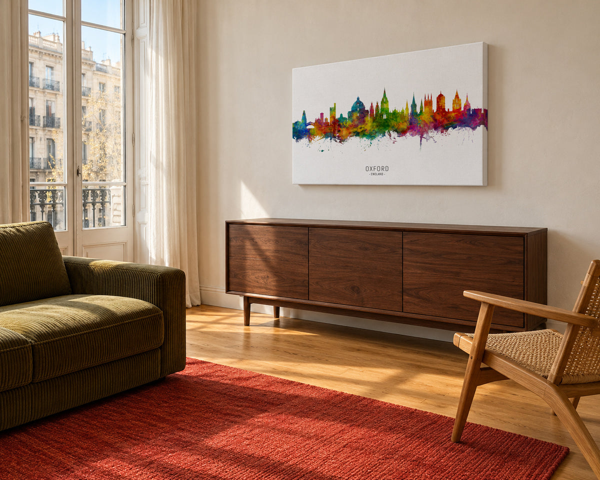 Oxford Skyline multicolor - Unframed canvas in an interior