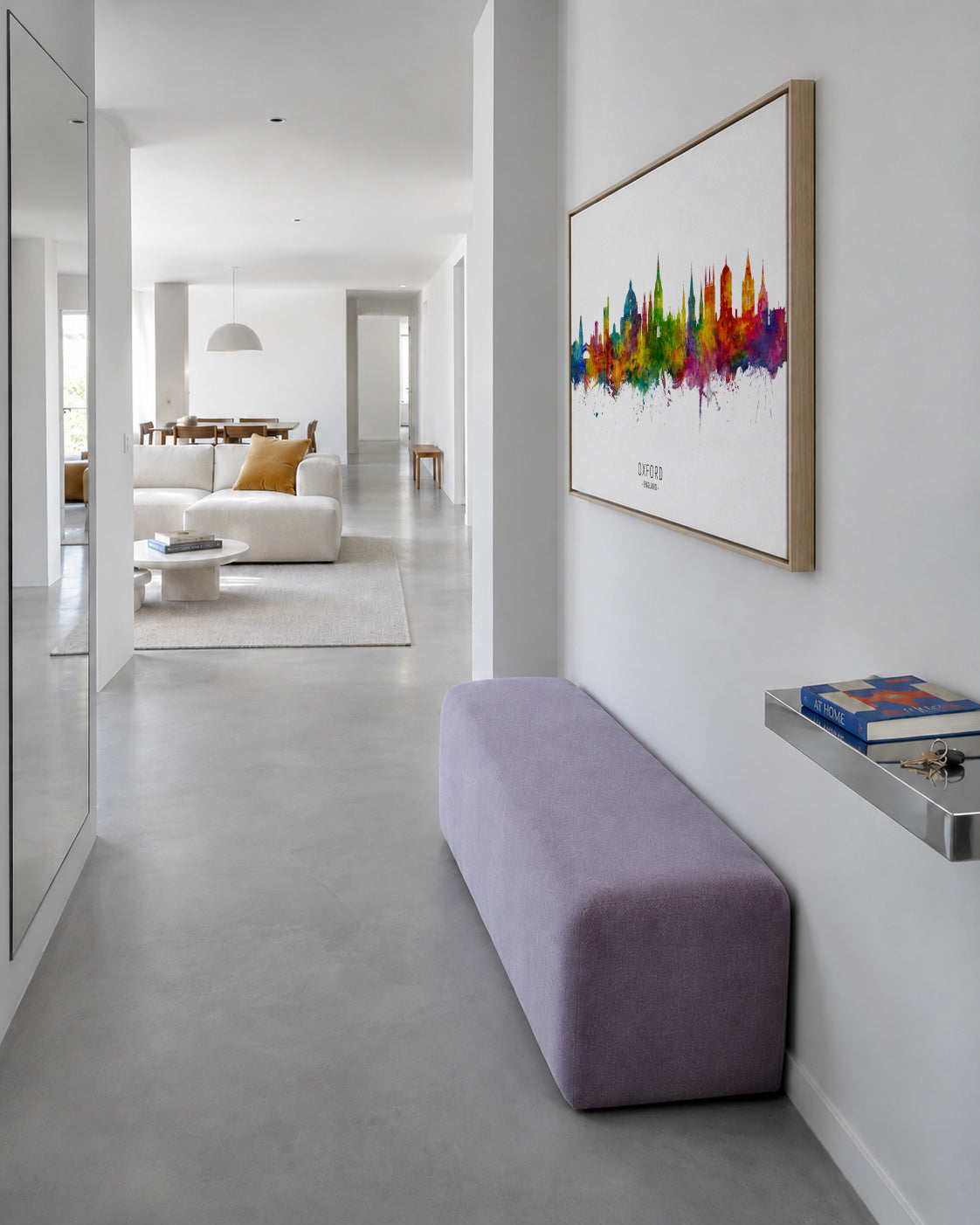 Oxford Skyline multicolor - Framed canvas in an interior