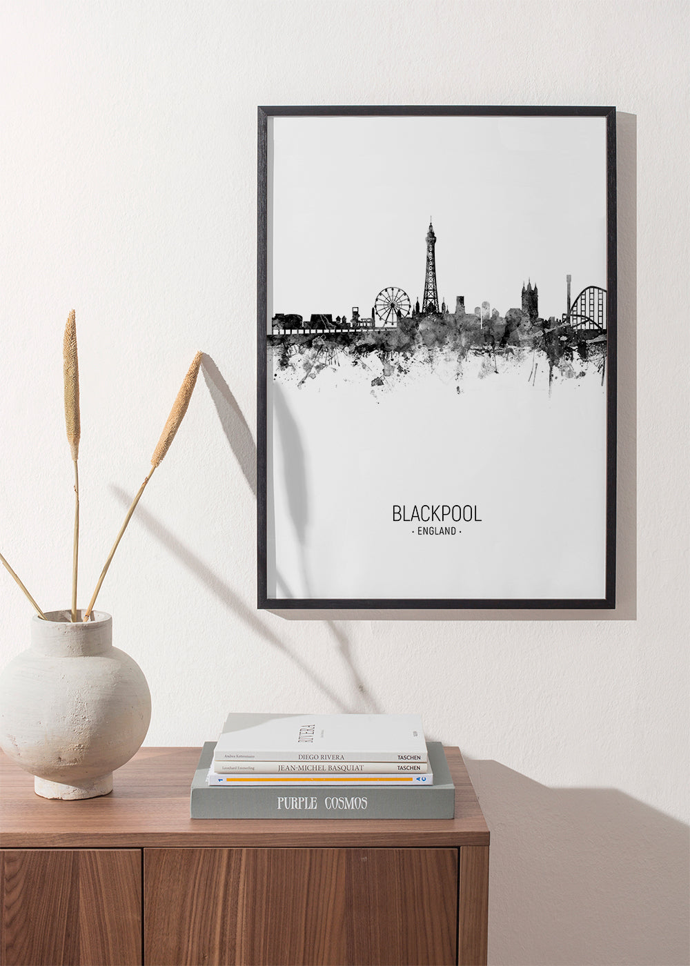 Blackpool Skyline blanc et noir