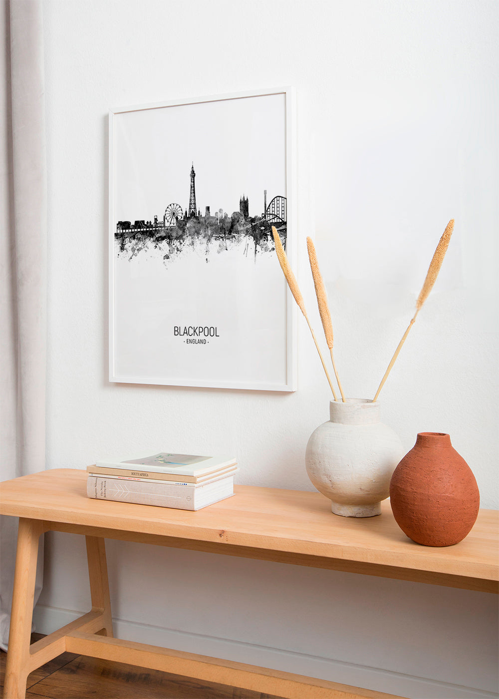 Blackpool Skyline blanc et noir