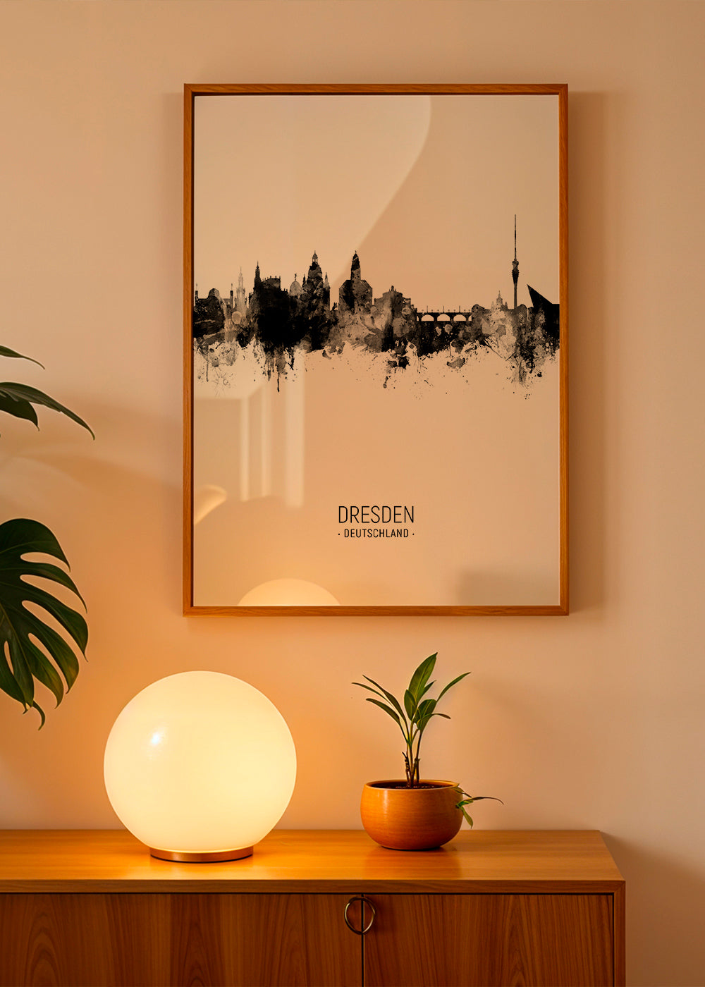 Dresden Skyline blanc et noir